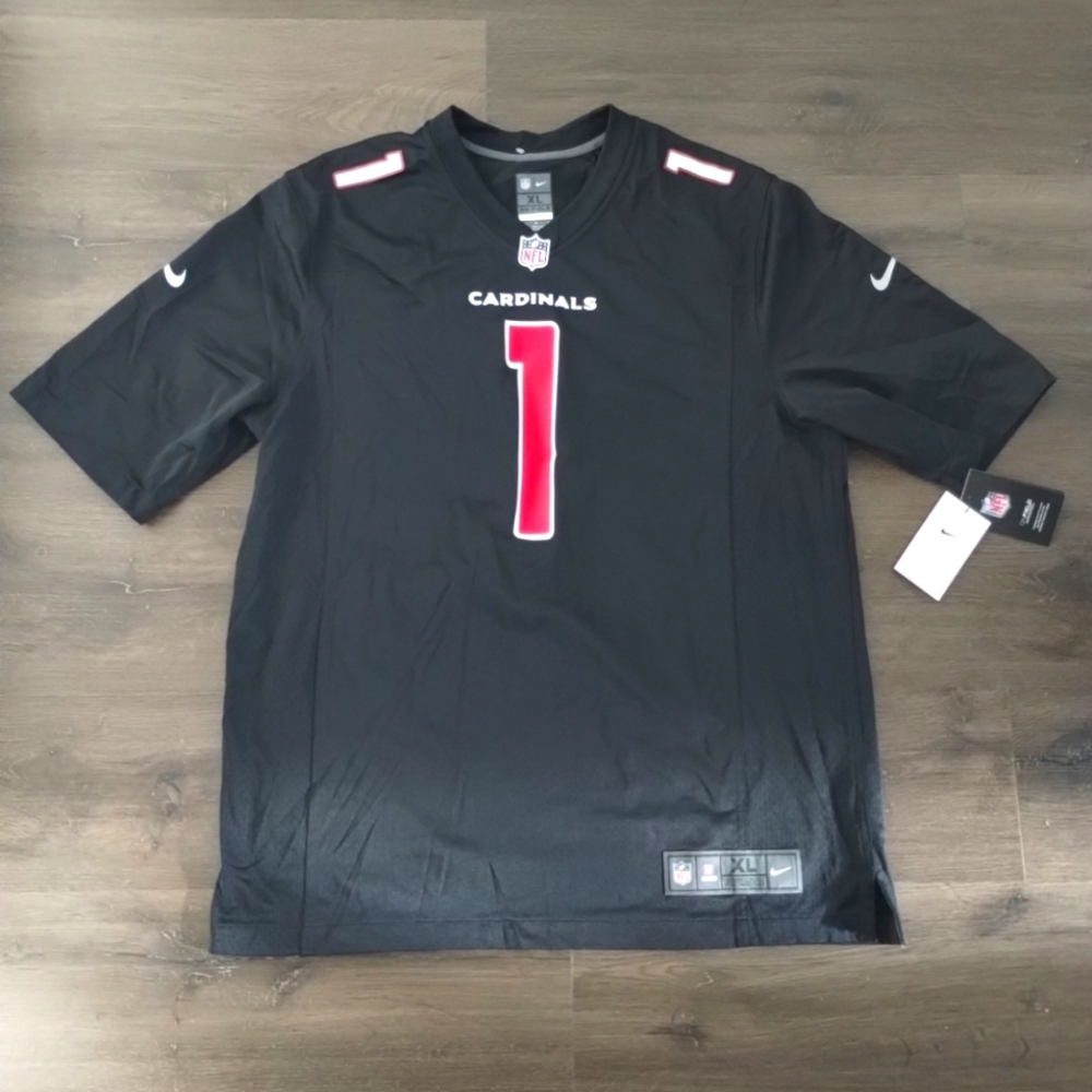 XL NWT Nike On Field NFL Arizona Cardinals Kyler Murray #1 Black Red Jersey $130